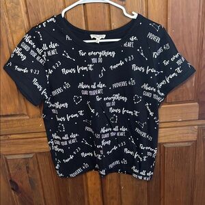 NWT Good Vibes Only Black and White Graphic Proverbs Constellation T-Shirt M